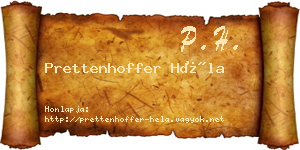 Prettenhoffer Héla névjegykártya